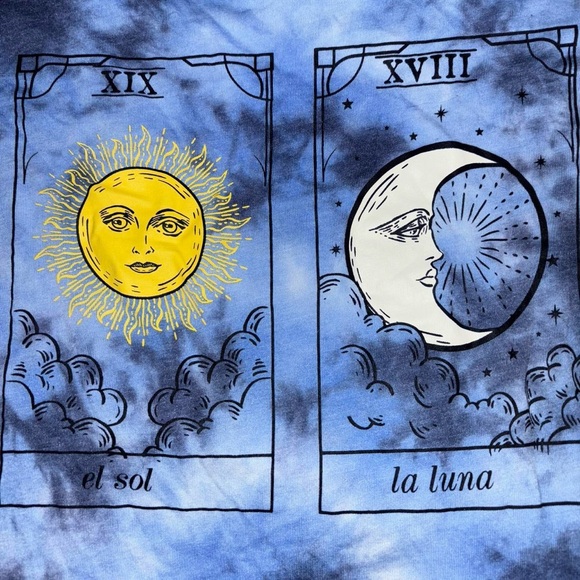 No Boundaries Blue Tie-Dye Graphic Shirt NWOT - Picture 3 of 4